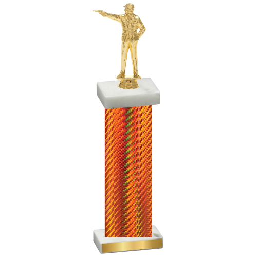 Single Orange Carbon Fiber Shooter Trophy