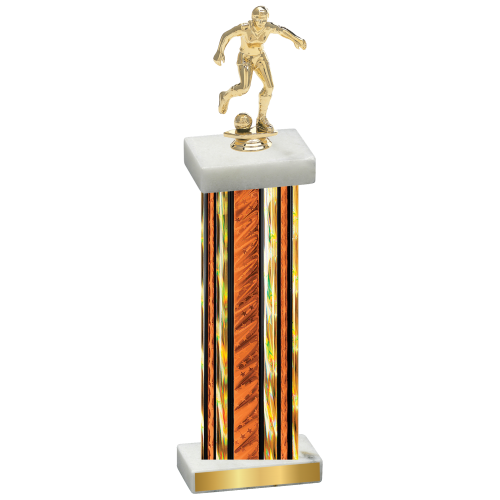 Single Orange Glacier Soccer Trophy