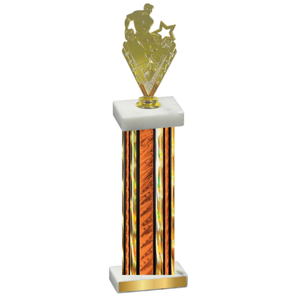 Single Orange Glacier Rugby Trophy