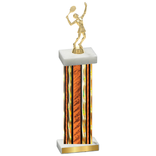 Single Orange Glacier Tennis Trophy