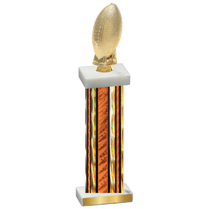 Single Orange Glacier Football Trophy