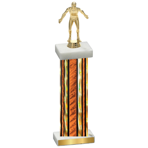 Single Orange Glacier Wrestling Trophy