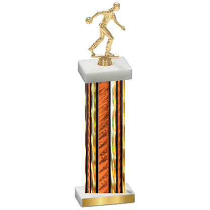 Single Orange Glacier Bowling Trophy