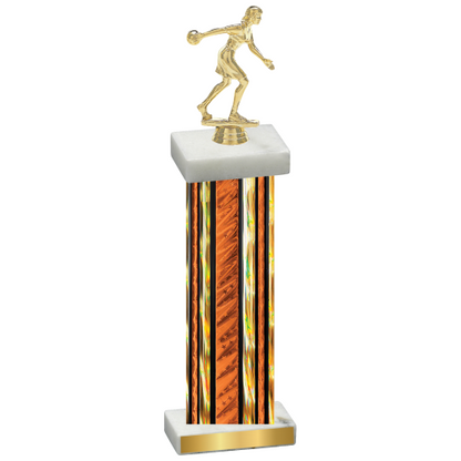 Single Orange Glacier Bowling Trophy