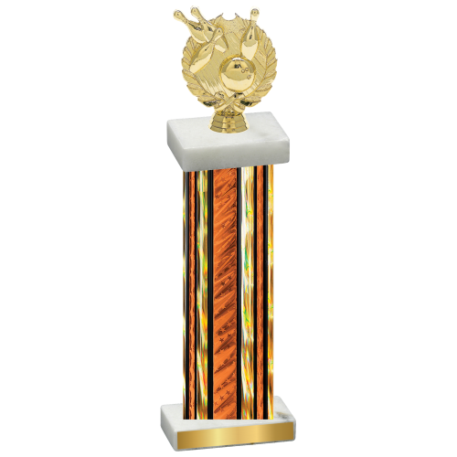 Single Orange Glacier Bowling Trophy