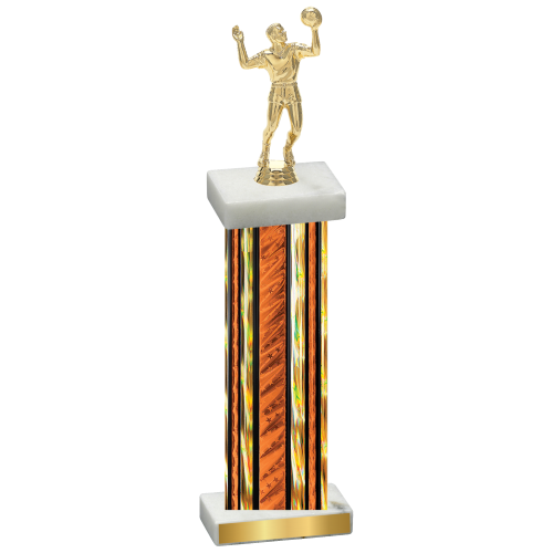 Single Orange Glacier Volleyball Trophy