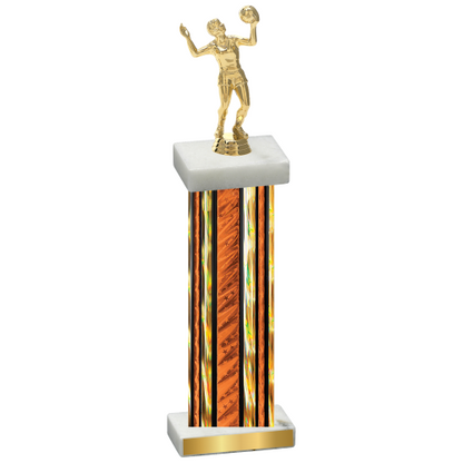 Single Orange Glacier Volleyball Trophy