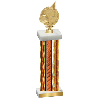 Single Orange Glacier Volleyball Trophy