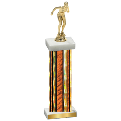 Single Orange Glacier Tennis Trophy