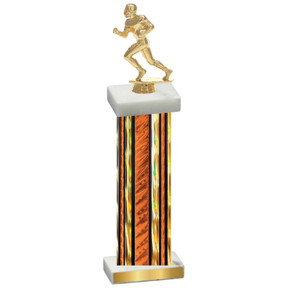 Single Orange Glacier Football Trophy