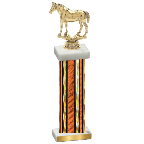 Single Orange Glacier Horses Trophy