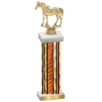 Single Orange Glacier Horses Trophy