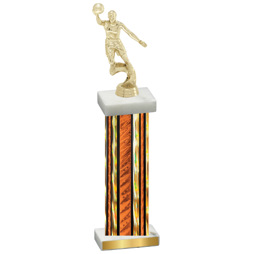 Single Orange Glacier Basketball Trophy