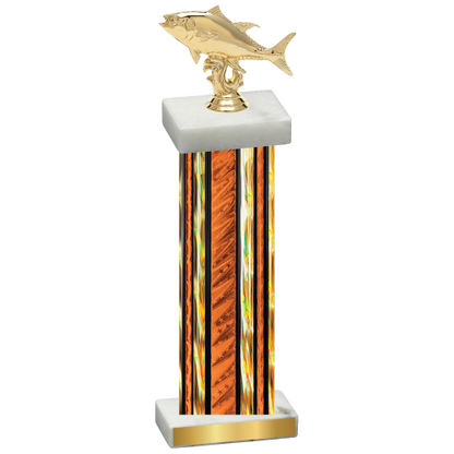 Single Orange Glacier Fishing Trophy