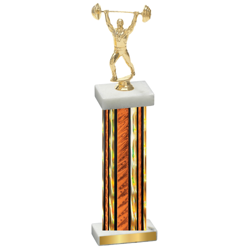 Single Orange Glacier Weights Trophy