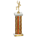 Single Orange Glacier Majorette Trophy