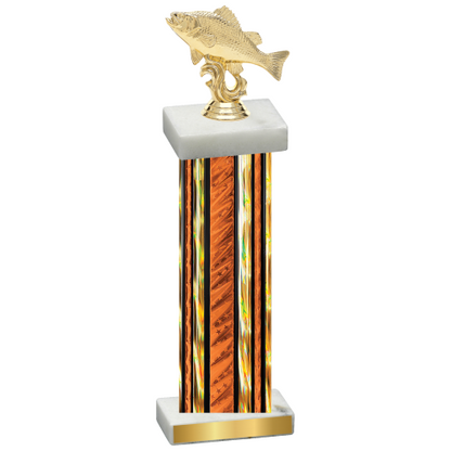 Single Orange Glacier Fishing Trophy