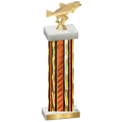 Single Orange Glacier Fishing Trophy