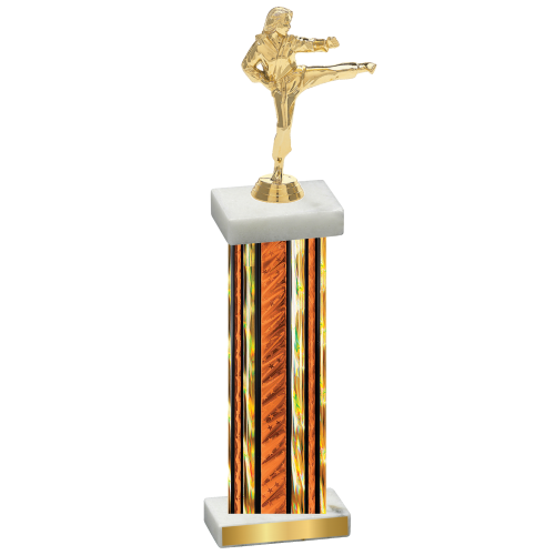 Single Orange Glacier Karate Trophy