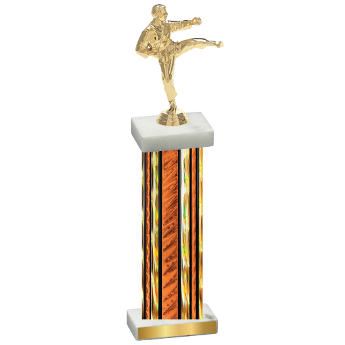 Single Orange Glacier Karate Trophy