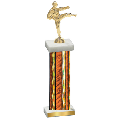 Single Orange Glacier Karate Trophy