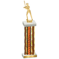 Single Orange Glacier Softball Trophy