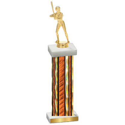 Single Orange Glacier Softball Trophy