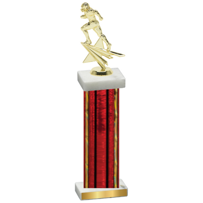 Single Red Glacier Football Trophy