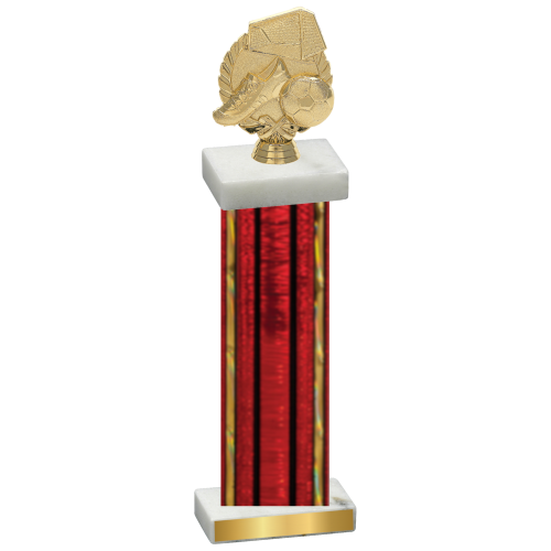 Single Red Glacier Soccer Trophy