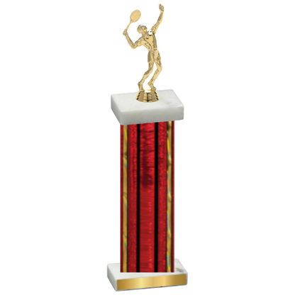 Single Red Glacier Tennis Trophy