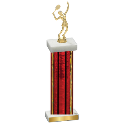 Single Red Glacier Tennis Trophy