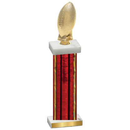 Single Red Glacier Football Trophy