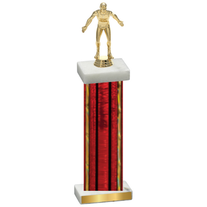 Single Red Glacier Wrestling Trophy