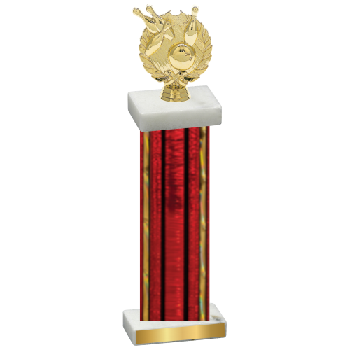 Single Red Glacier Bowling Trophy