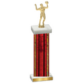 Single Red Glacier Volleyball Trophy