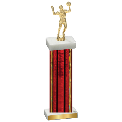 Single Red Glacier Volleyball Trophy