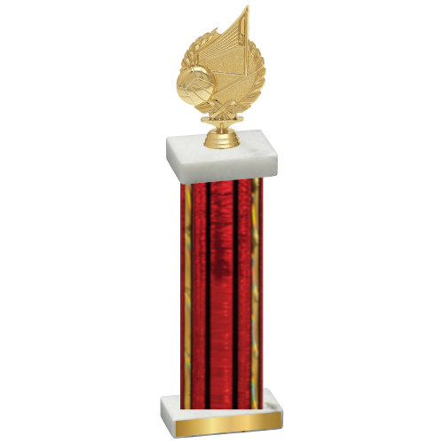 Single Red Glacier Volleyball Trophy