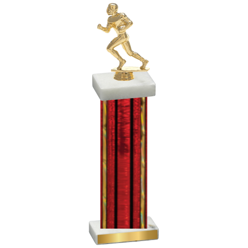 Single Red Glacier Football Trophy