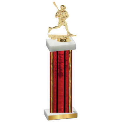 Single Red Glacier Lacrosse Trophy