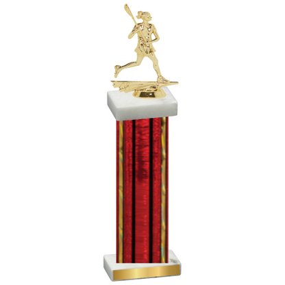 Single Red Glacier Lacrosse Trophy