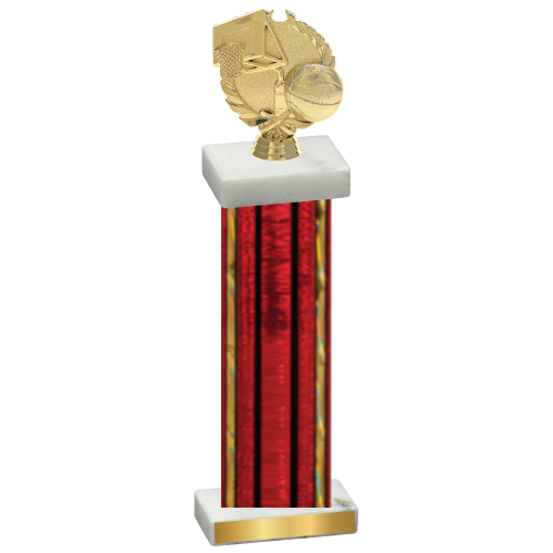 Single Red Glacier Basketball Trophy