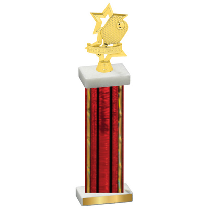 Single Red Glacier Pickleball Trophy