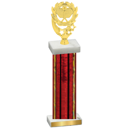 Single Red Glacier Pickleball Trophy