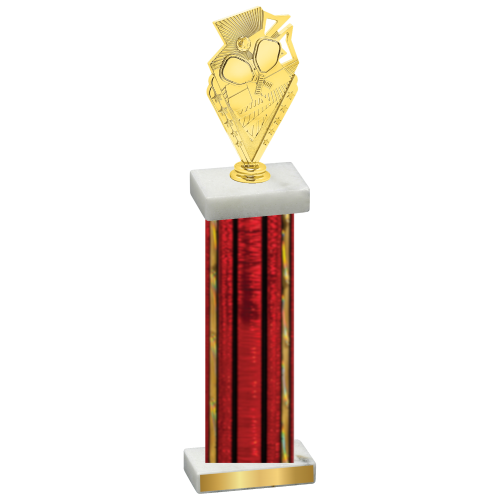 Single Red Glacier Pickleball Trophy