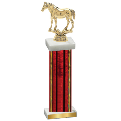 Single Red Glacier Horses Trophy