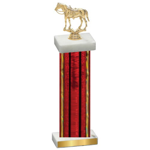 Single Red Glacier Horses Trophy