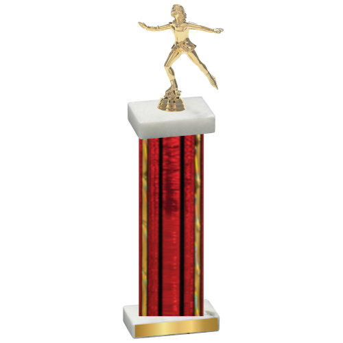 Single Red Glacier Skater Trophy