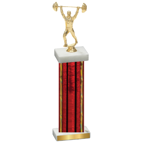 Single Red Glacier Weights Trophy