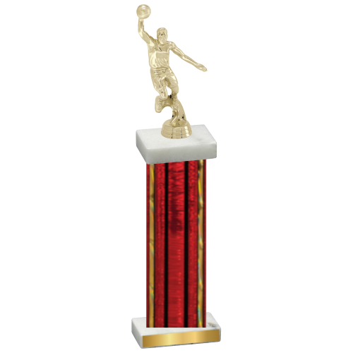 Single Red Glacier Basketball Trophy