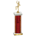 Single Red Glacier Majorette Trophy